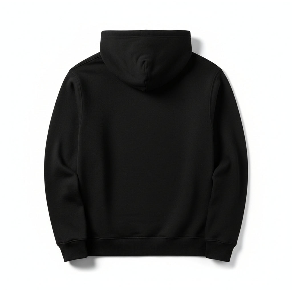 Classic Plain Streetwear Hoodie – Black & White