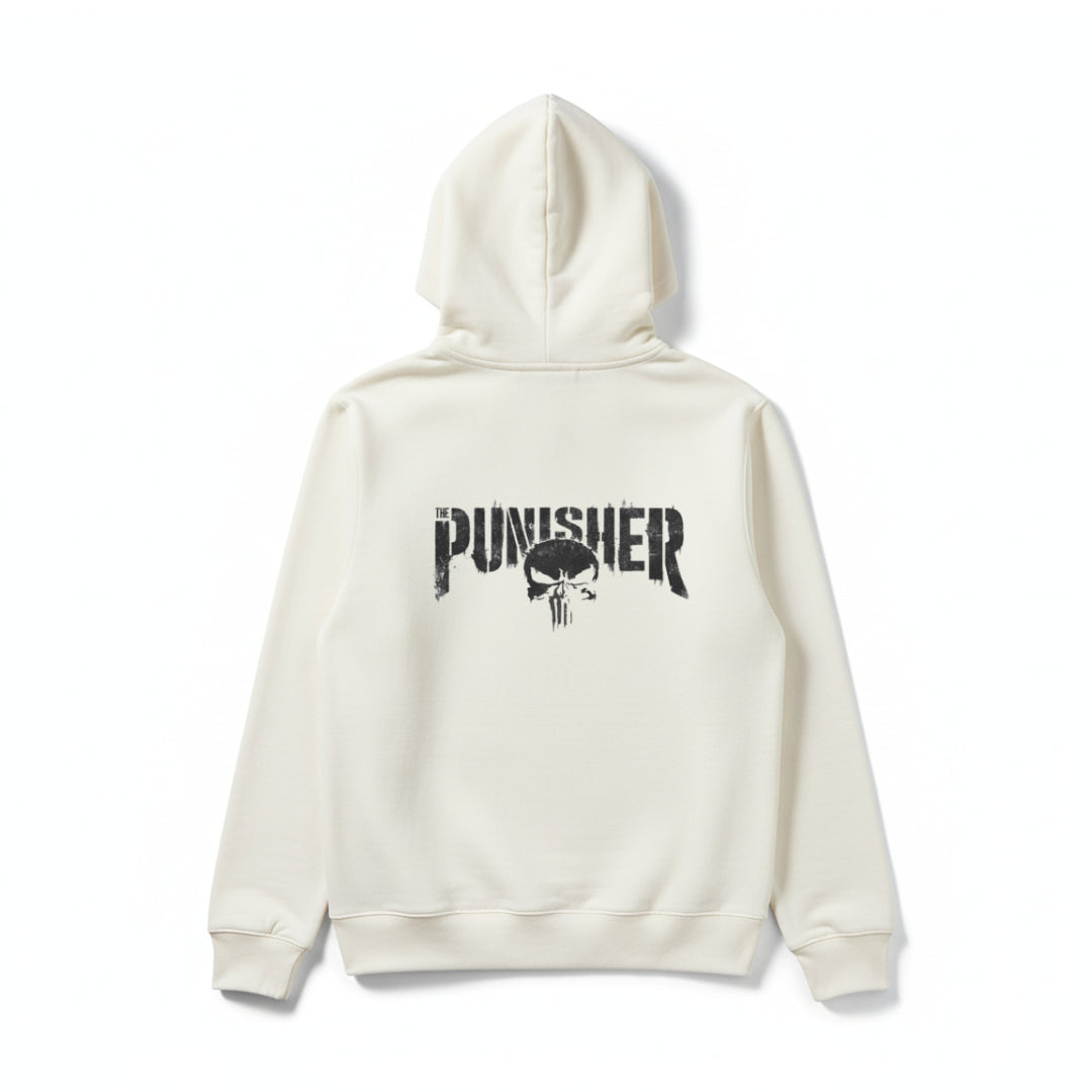 The Punisher Skull-Themed Black Vigilante Hoodie