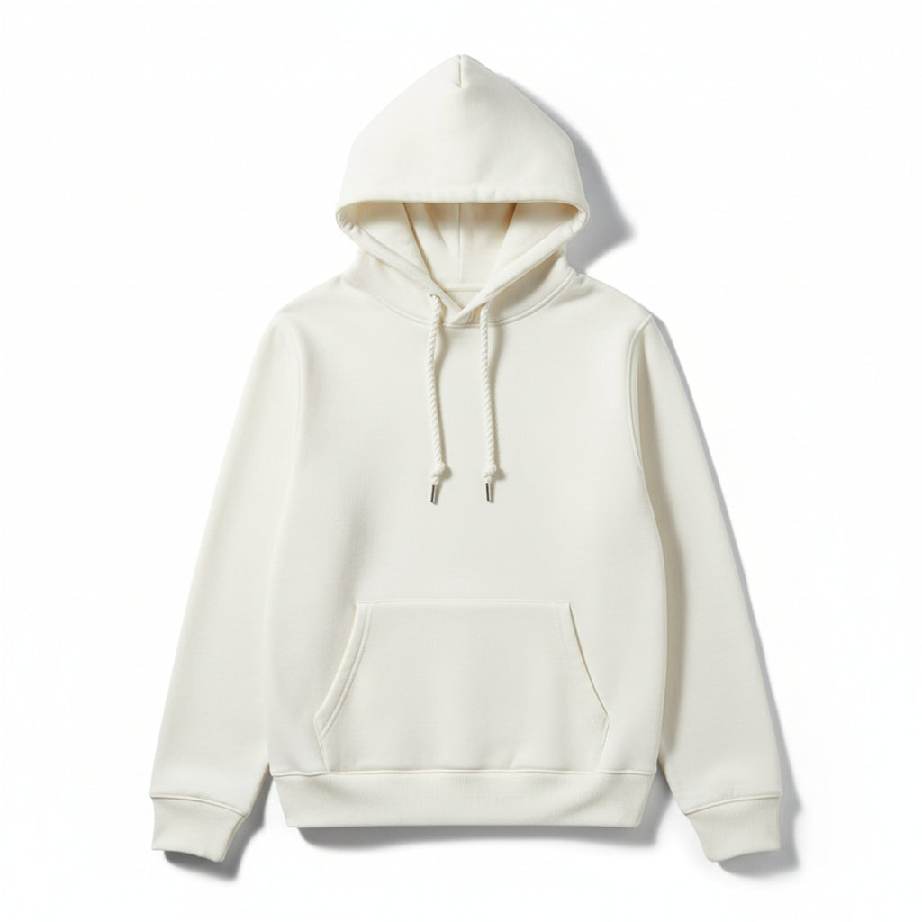 Classic Plain Streetwear Hoodie – Black & White