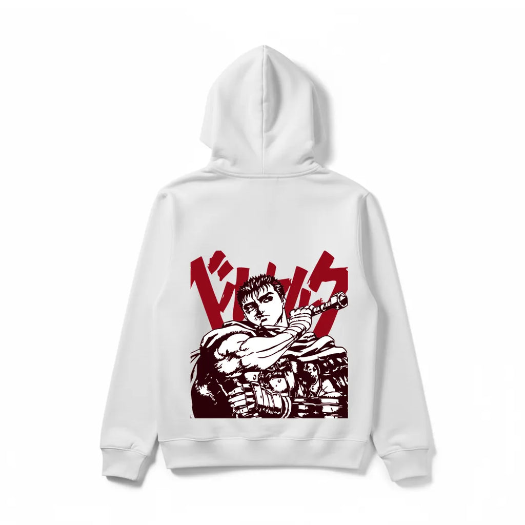 Berserk Anime Graphic Hoodie – Stylish Anime Apparel - Silver Stich