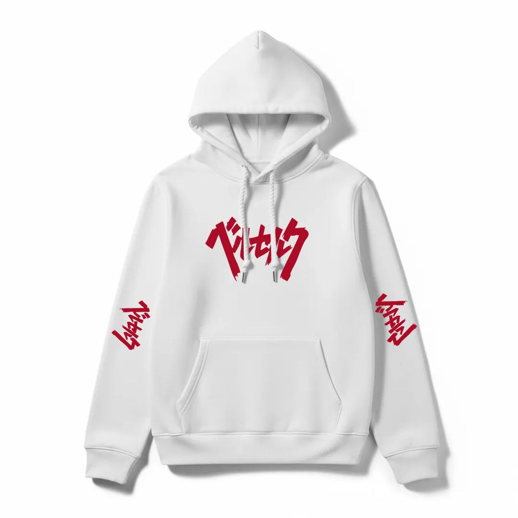 Berserk Anime Graphic Hoodie – Stylish Anime Apparel - Silver Stich
