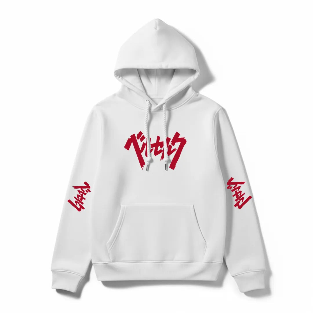 Berserk Anime Graphic Hoodie – Stylish Anime Apparel - Silver Stich