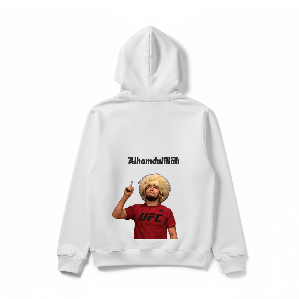 Khabib Nurmagomedov "Alhamdulillah" Dagestan Fighter Hoodie - Silver Stich