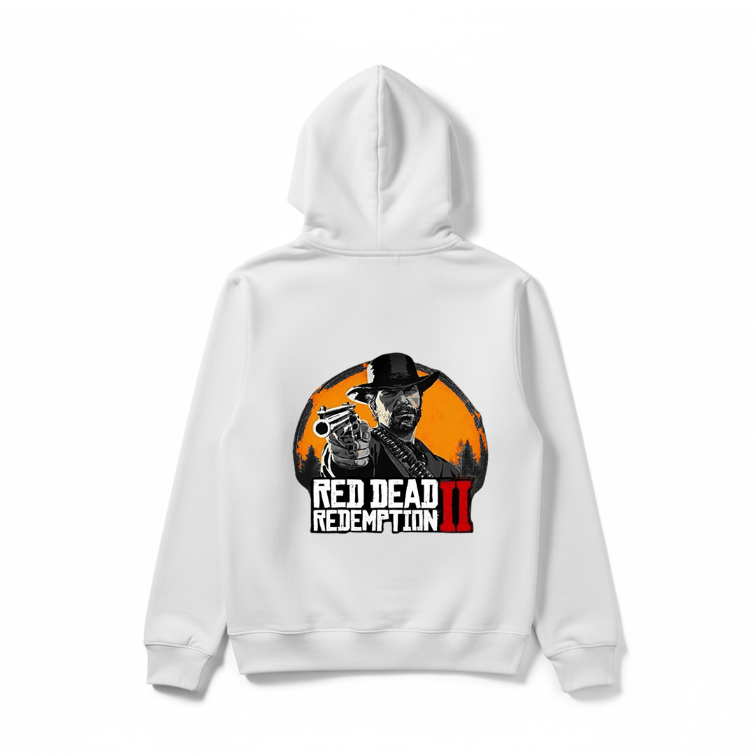 Red Dead Redemption 2 Arthur Morgan Outlaw Vibe Hoodie - Silver Stich